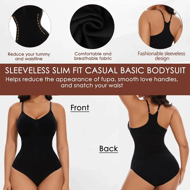 Seamless Tummy Control Shapewear Bodysuit for Women