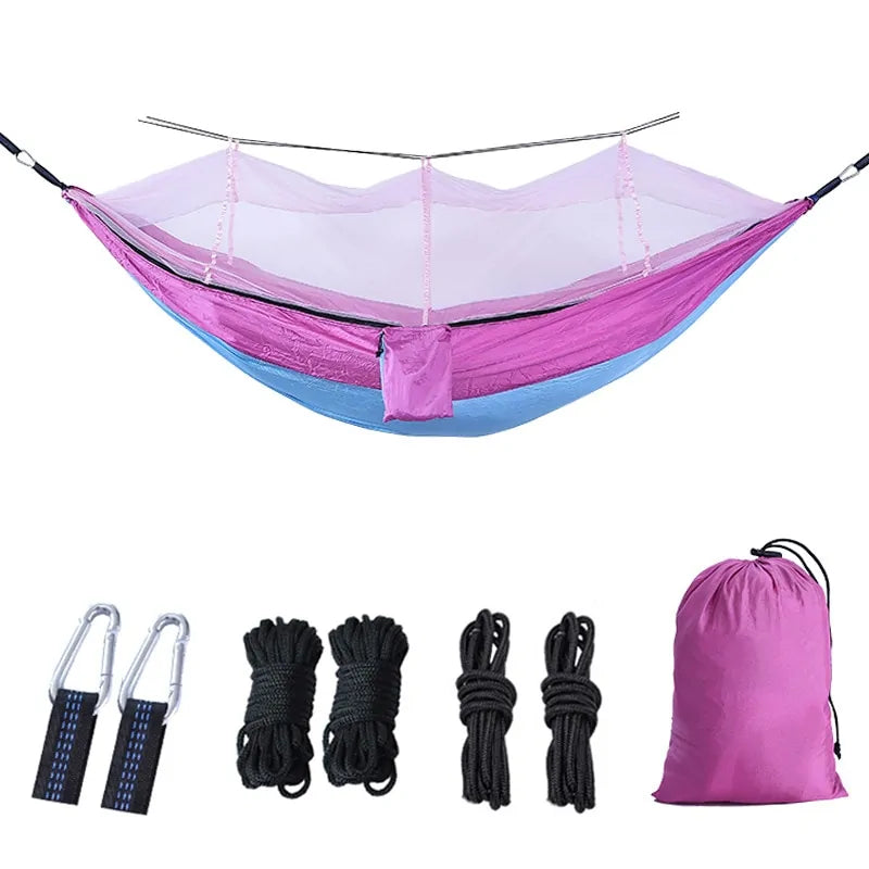 Portable Outdoor Camping Hammock with Mosquito Net