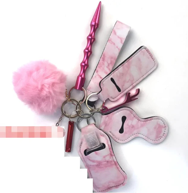 Self Defense Wristlet Keychain Set